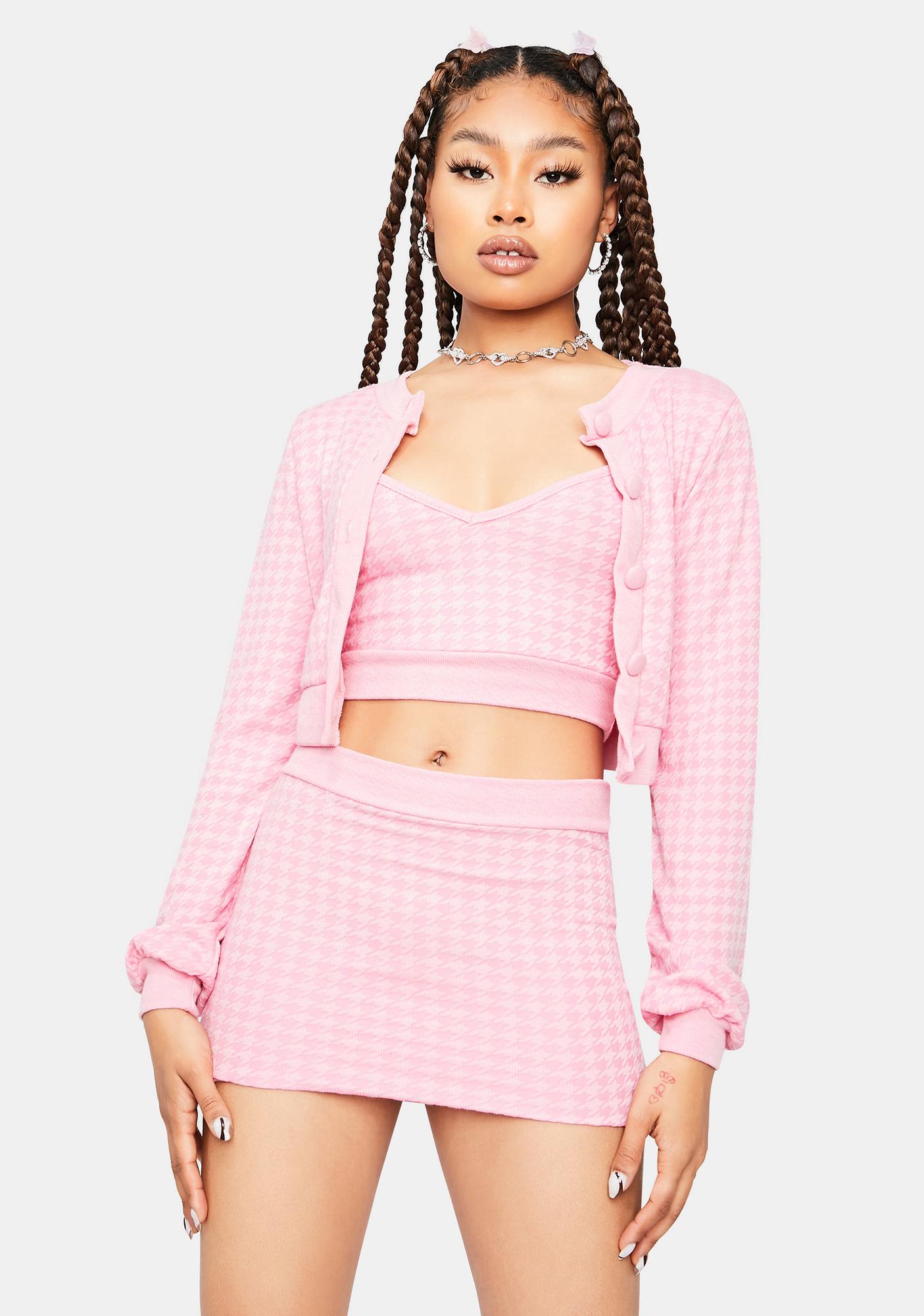 cardigan and skirt set