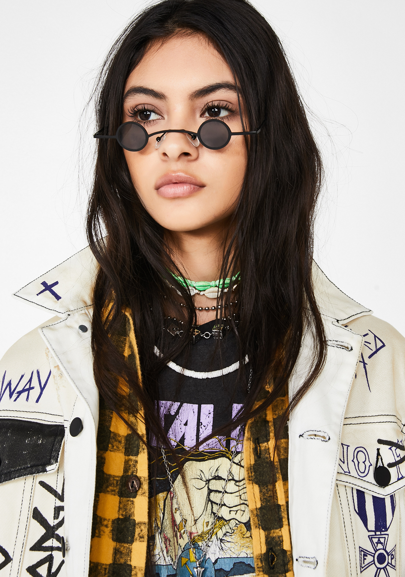 small black circle sunglasses