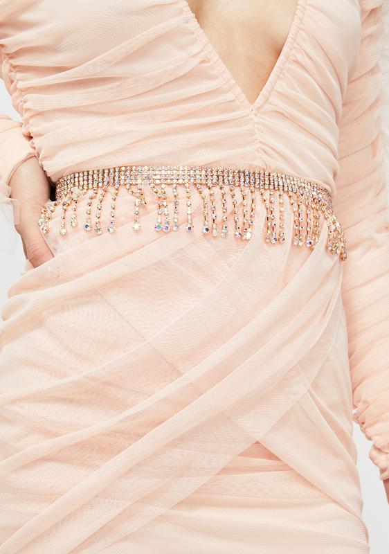 rhinestone fringe belt