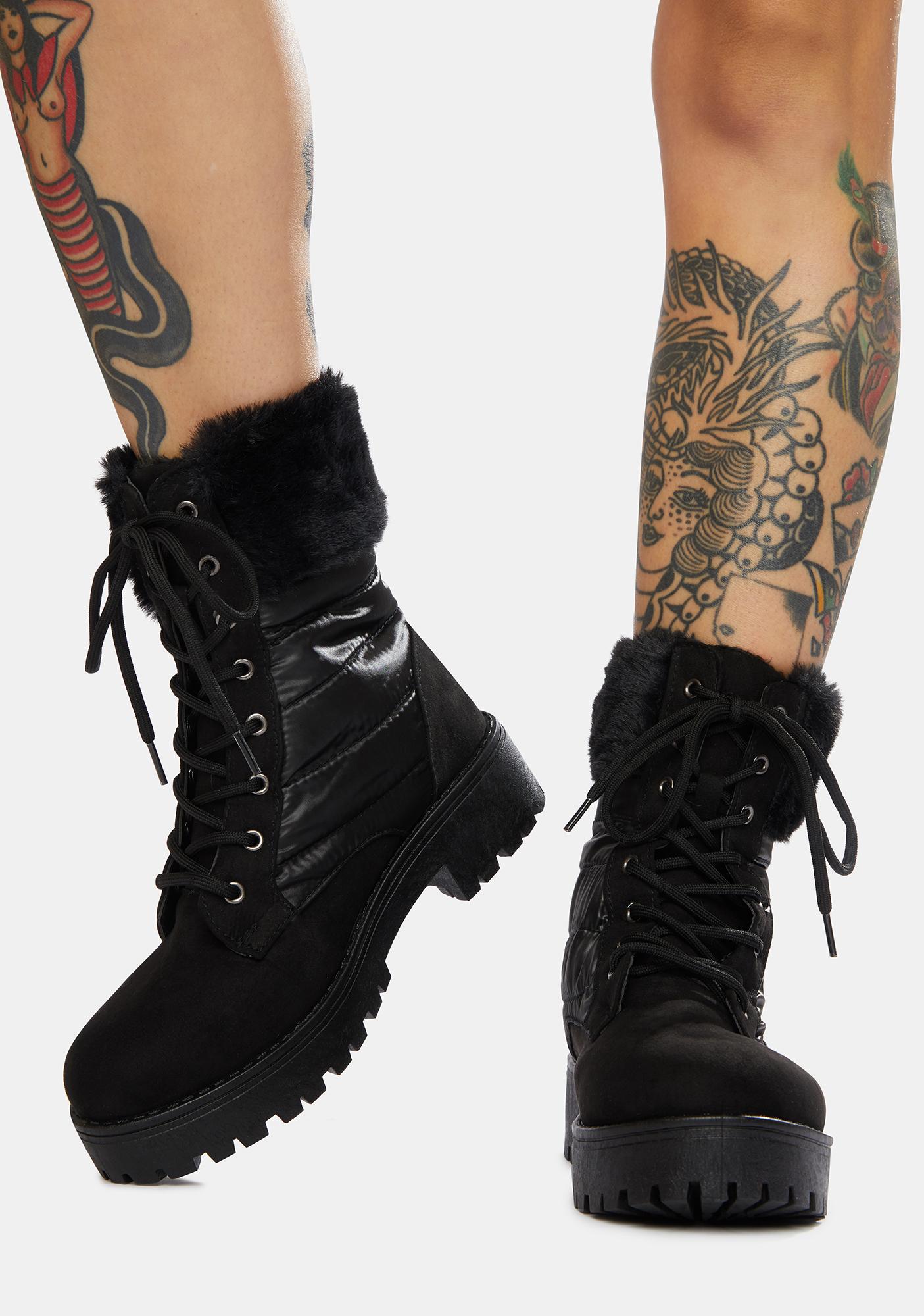 fake leather ankle boots