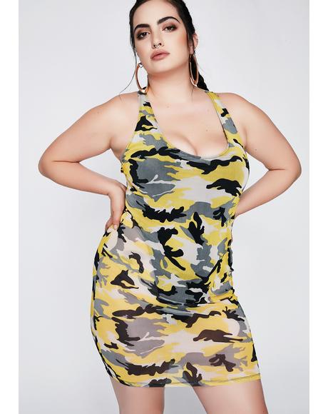 Climb The Ranks Camo Dress