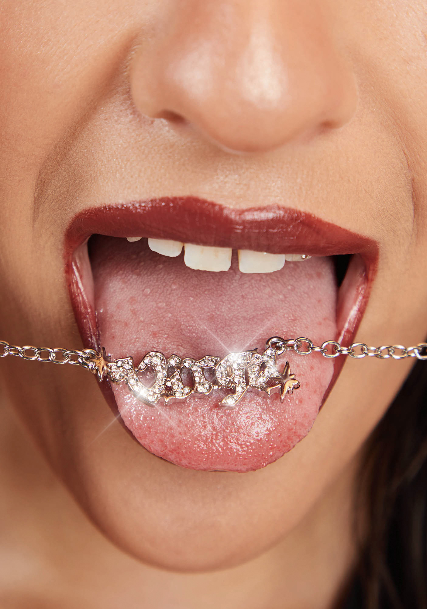 Virgo Gone Viral Rhinestone Necklace Dolls Kill