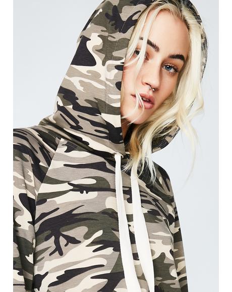 Win The Battle Cropped Hoodie