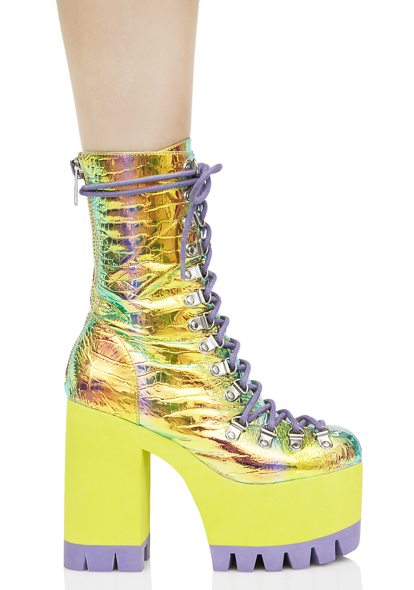 rainbow croc boots