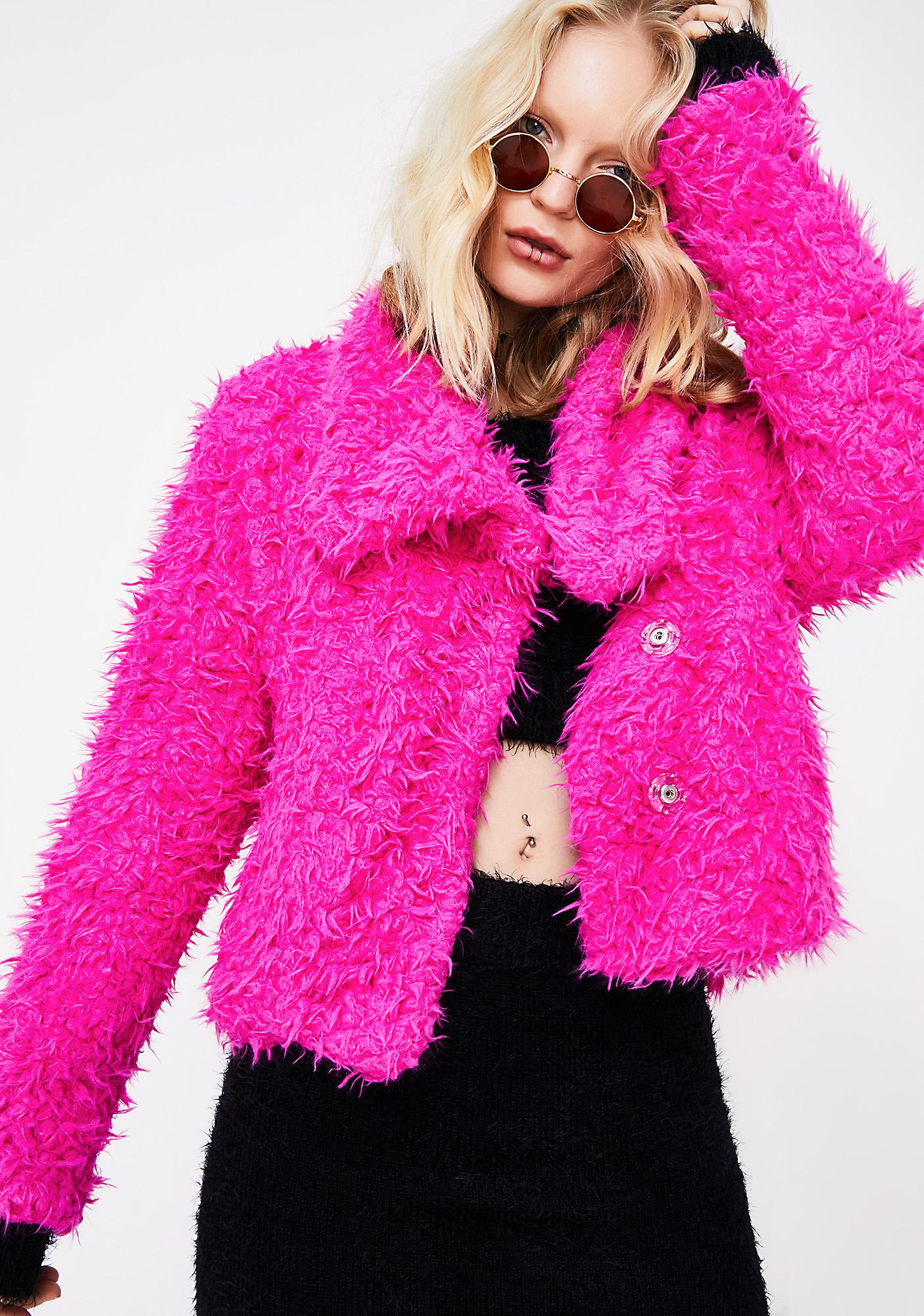 fuzzy pink jacket