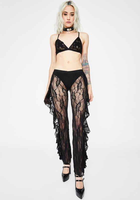 sheer lace pants