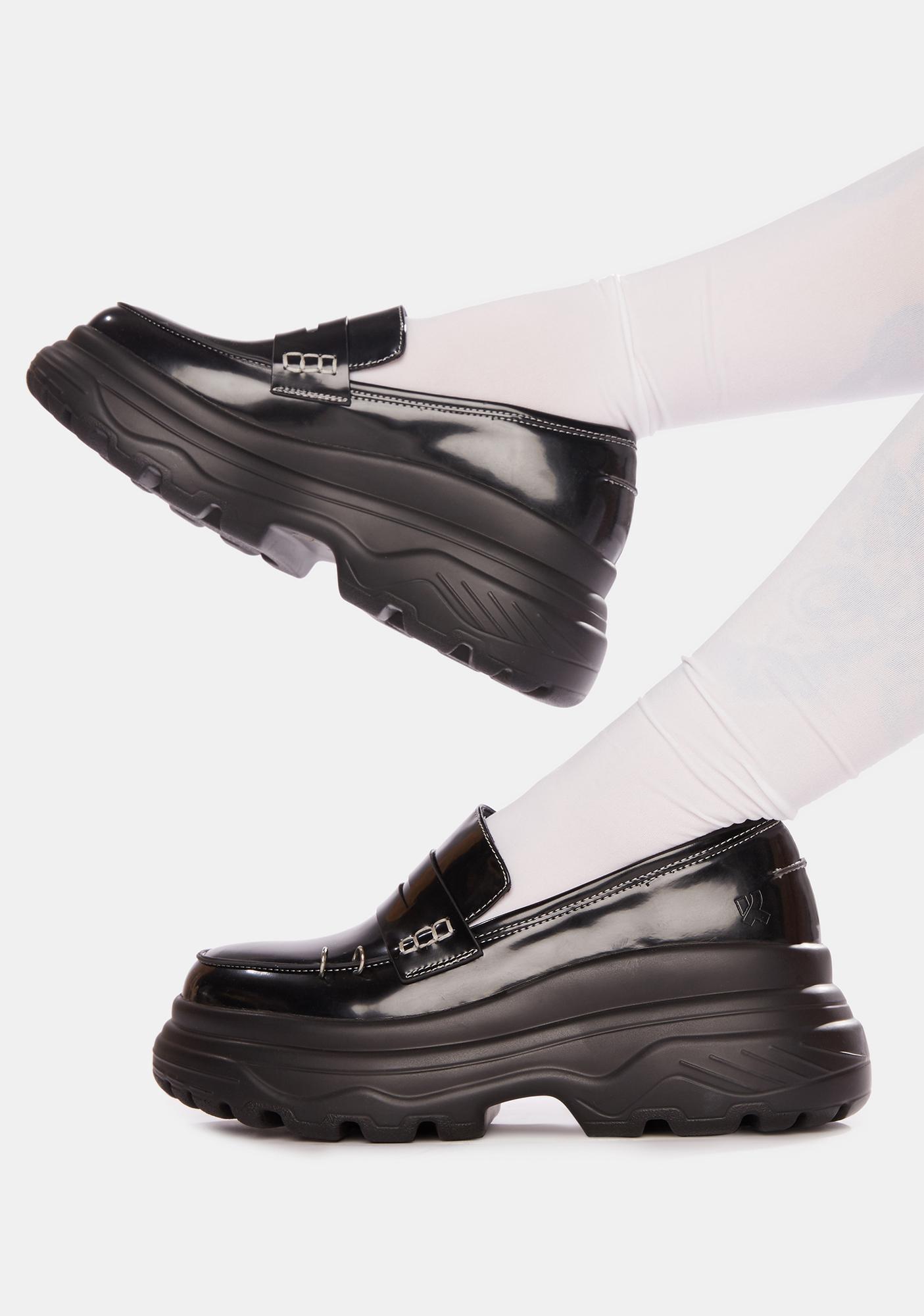 Koi Footwear Lethe Pierced Platform Loafers Dolls Kill