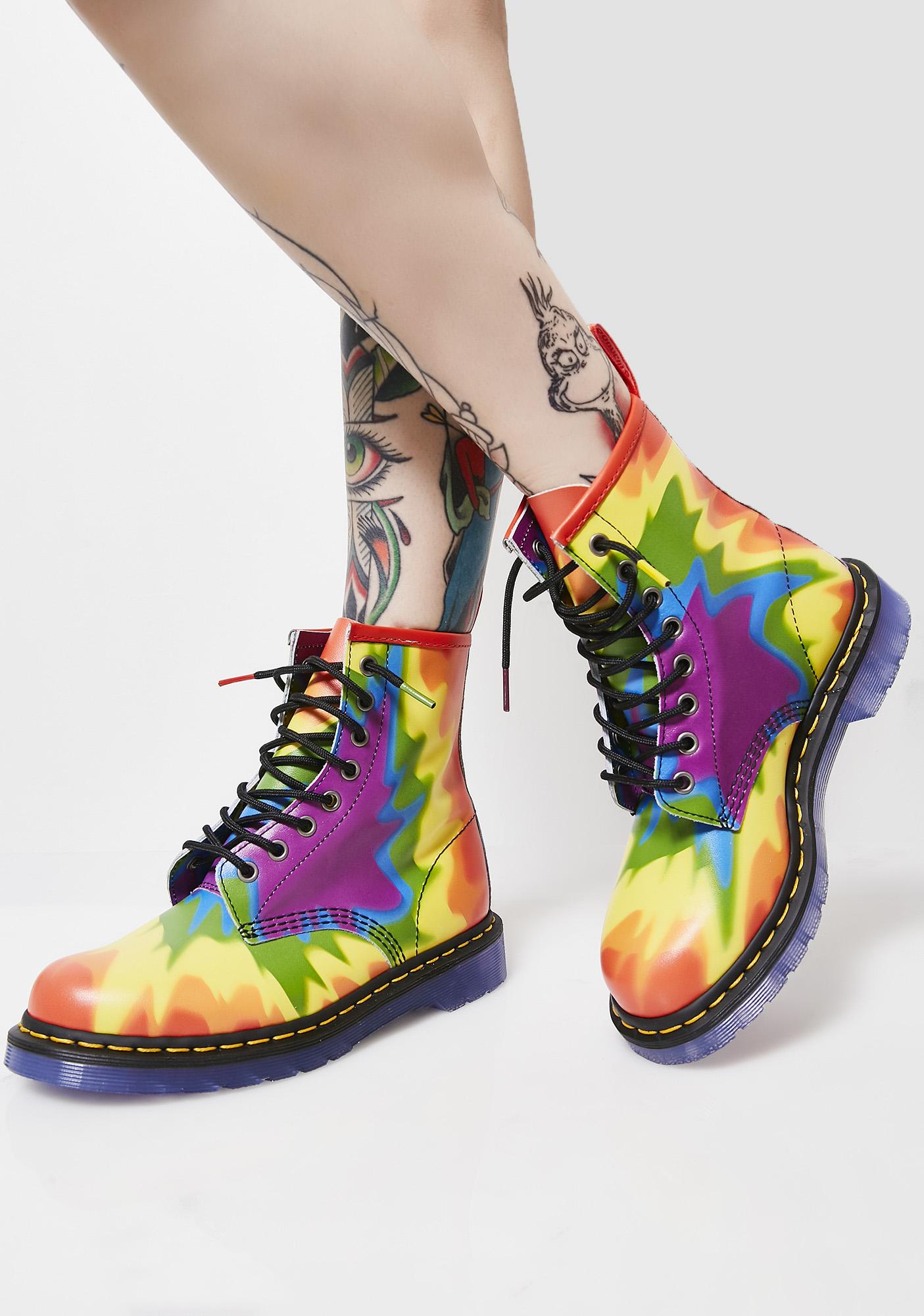 tie dye dr martens