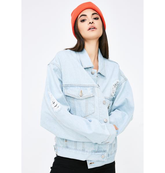 Distressed Denim Jacket | Dolls Kill