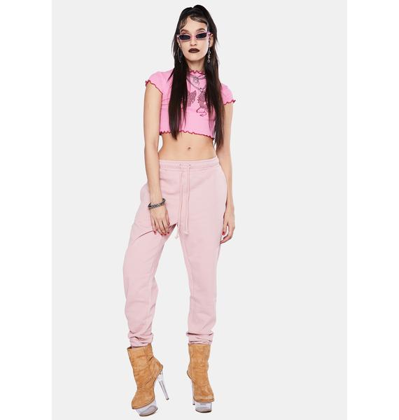 dusty pink sweatpants