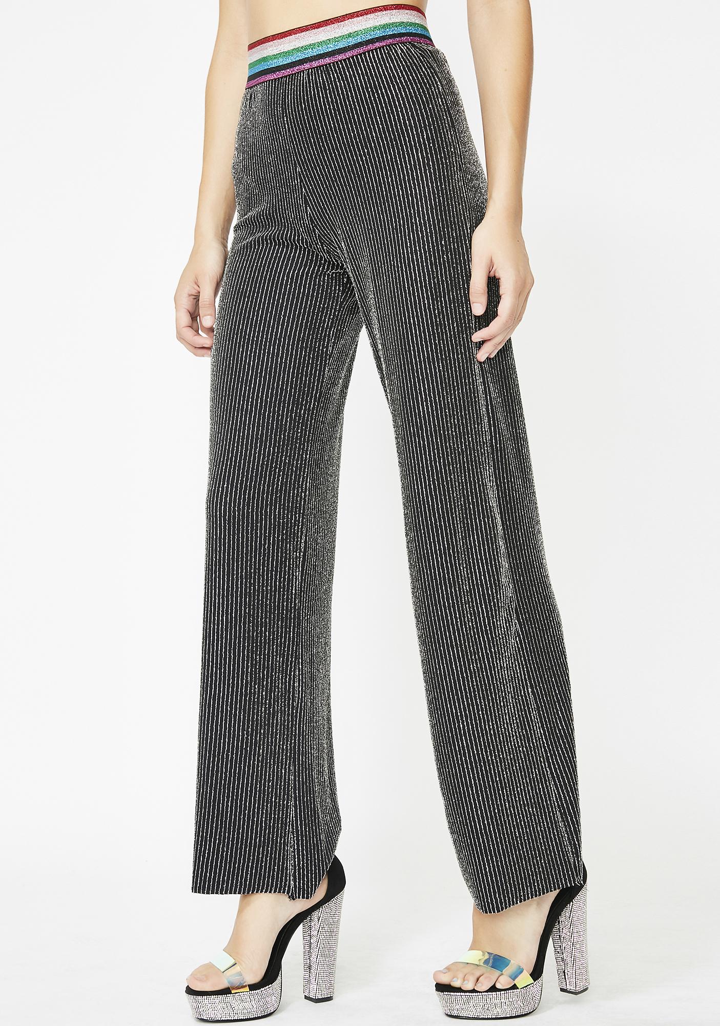 glitter stripe pants