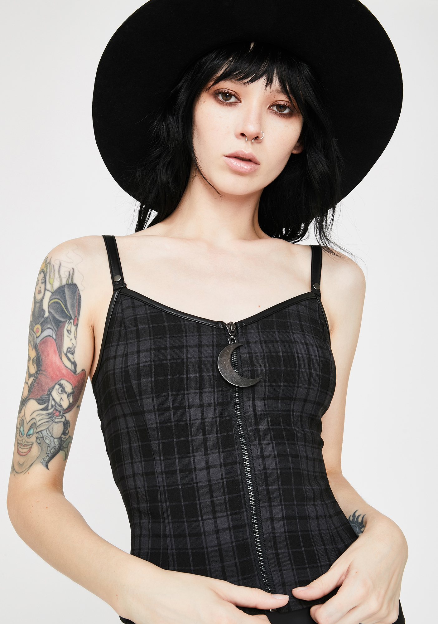 Killstar Tartan Darklands Zip Top | Dolls Kill