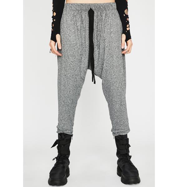 grey drop crotch joggers