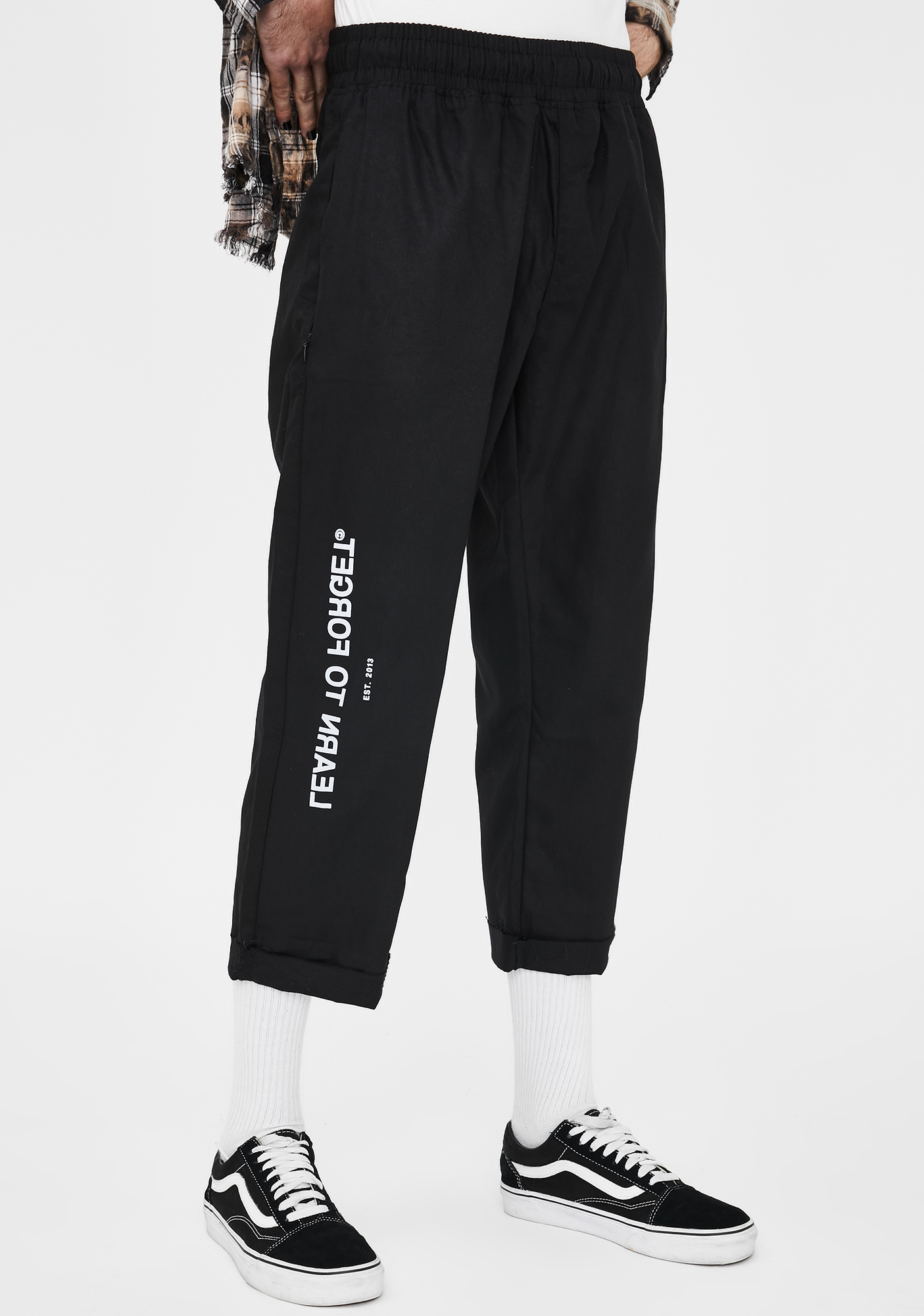 Learn To Forget Logo Cropped Chino Pants | Dolls Kill