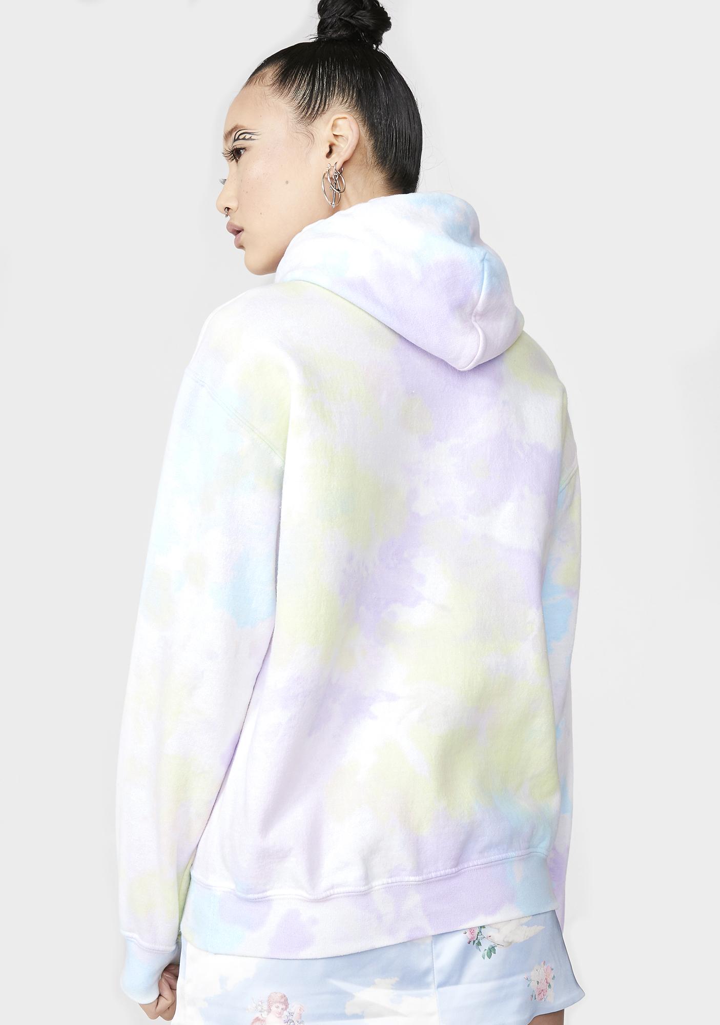 wavy tie dye hoodie