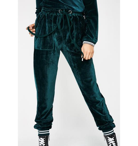 nike exclusive velour sweatpants in outdoor green