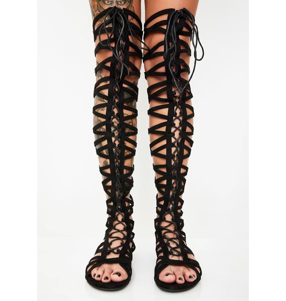 Thigh High Gladiator Sandals Dolls Kill