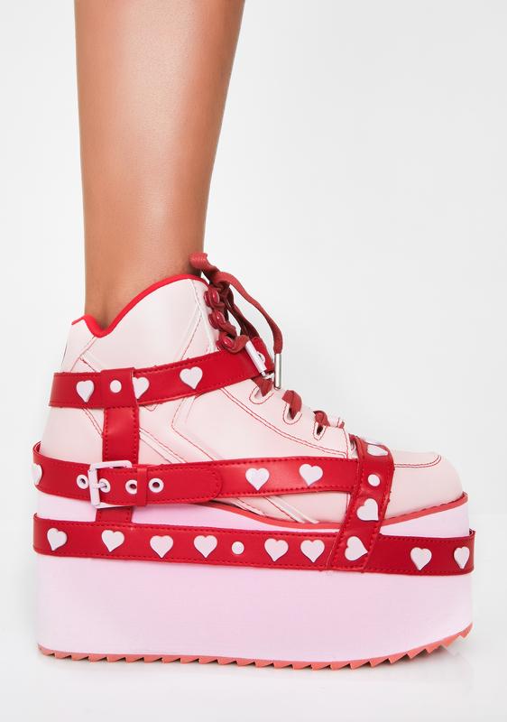 Y.R.U. Qozmo Heart Platform Sneakers | Dolls Kill