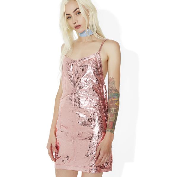 For Love & Lemons Luna Metallic Dress | Dolls Kill