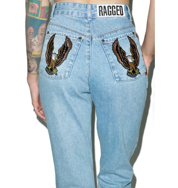 the ragged priest low rise baggy jeans