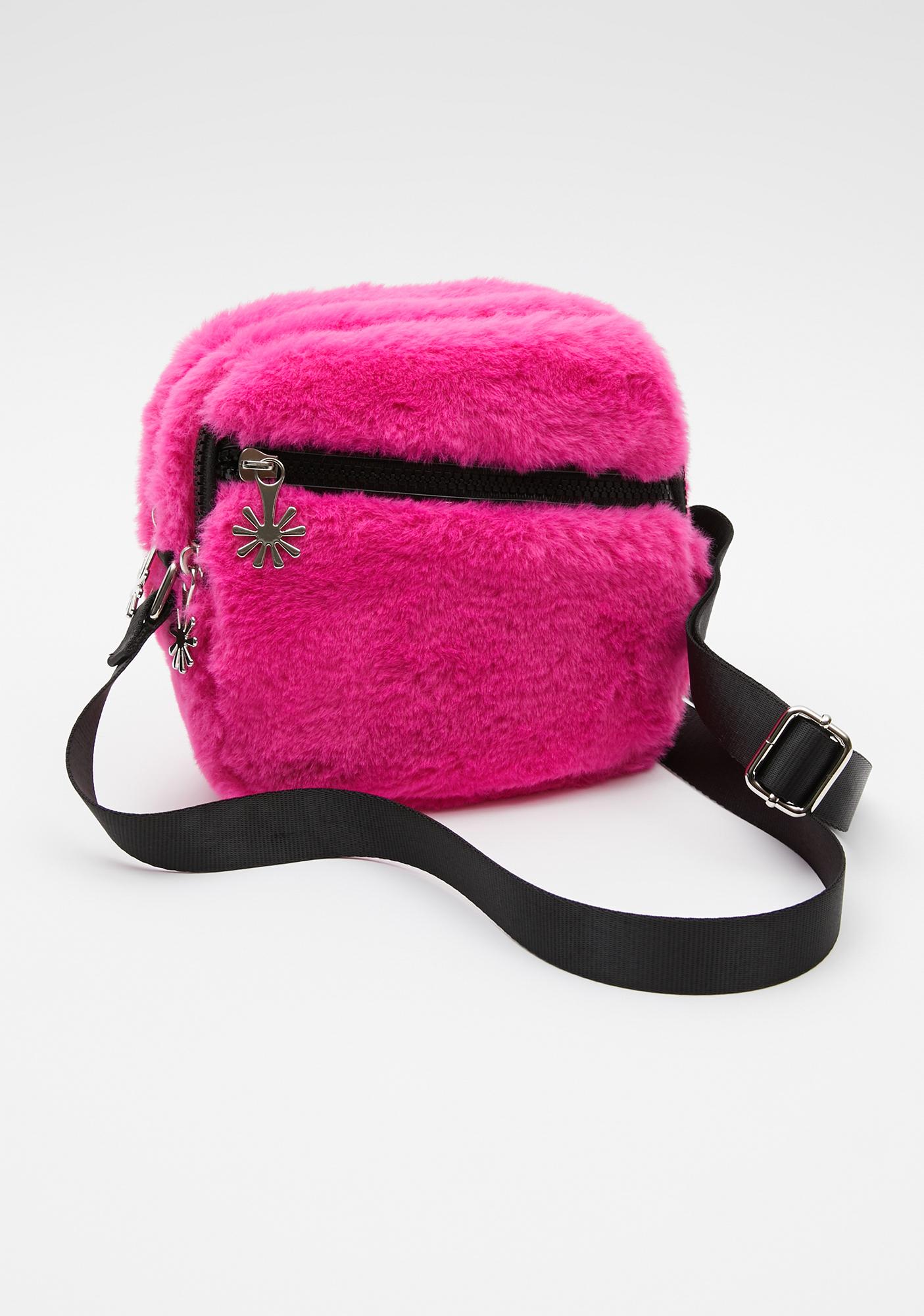 Delia's Fuzzy Crossbody Bag - Pink 