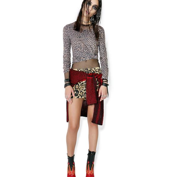 Tripp NYC Animal Instinct Mesh Top Dolls Kill