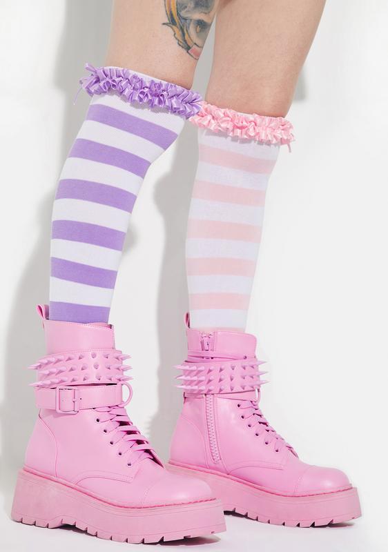 pastel combat boots