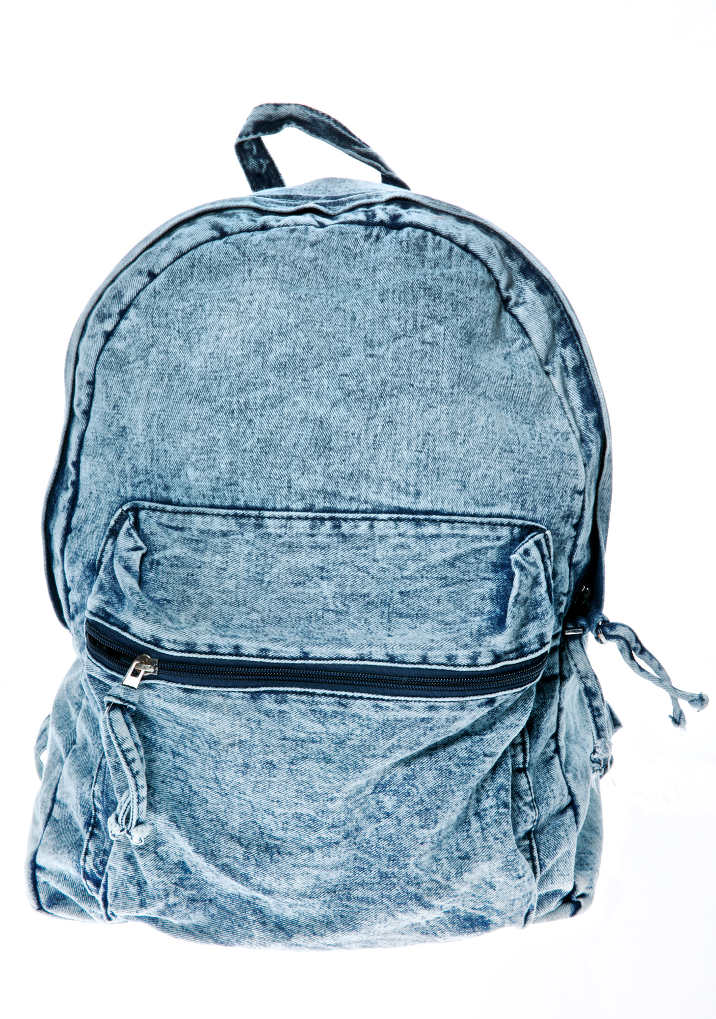 acid wash denim backpack