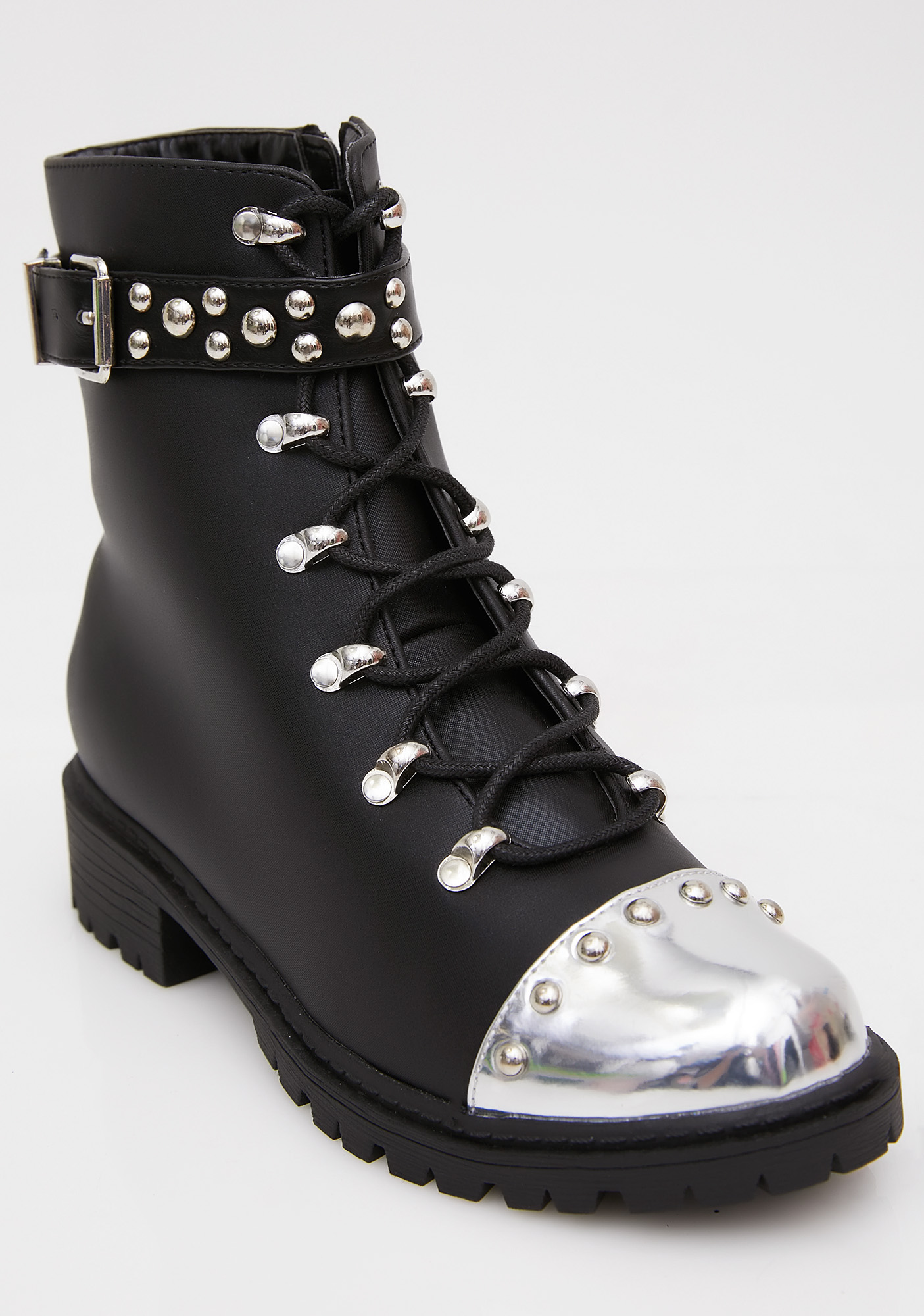 silver toe boots