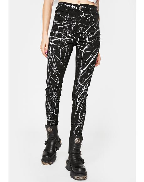 Splatter Skinny Jeans
