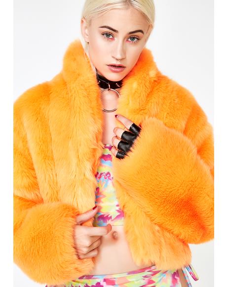 Juiced Plush Funk Fur Coat