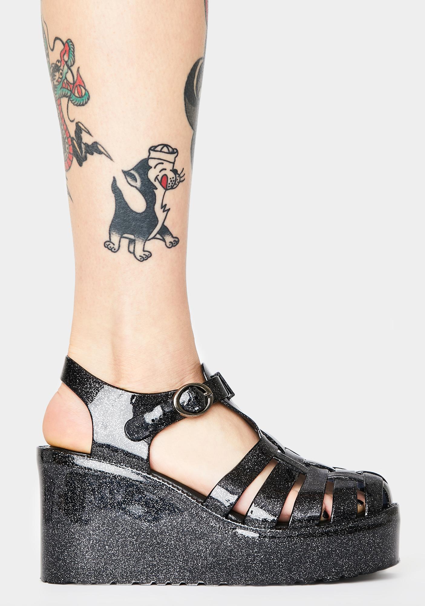 glitter jelly platforms