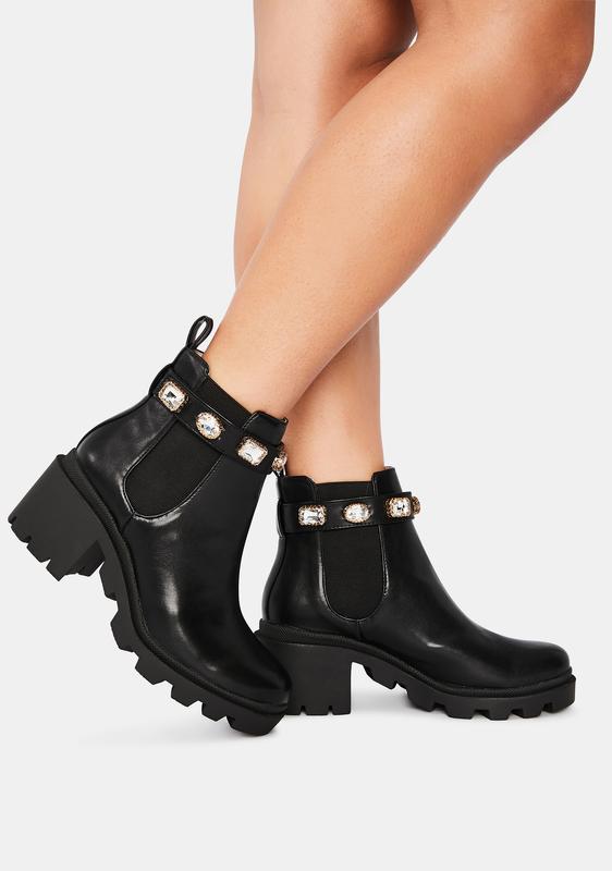 Steve Madden Black Amulet Booties Dolls Kill