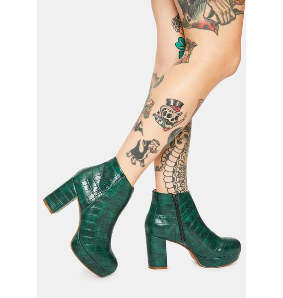 croc chelsea ankle boots