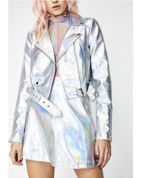 Lil' Spacey Holographic Moto Jacket