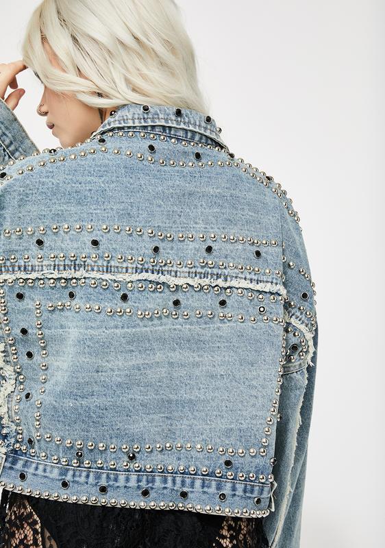 rhinestone studded denim jackets