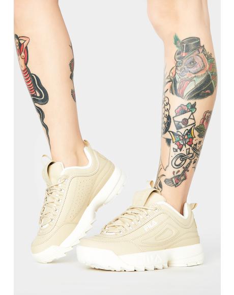 white disruptor ii applique sneakers