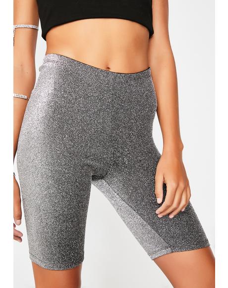sparkle bike shorts