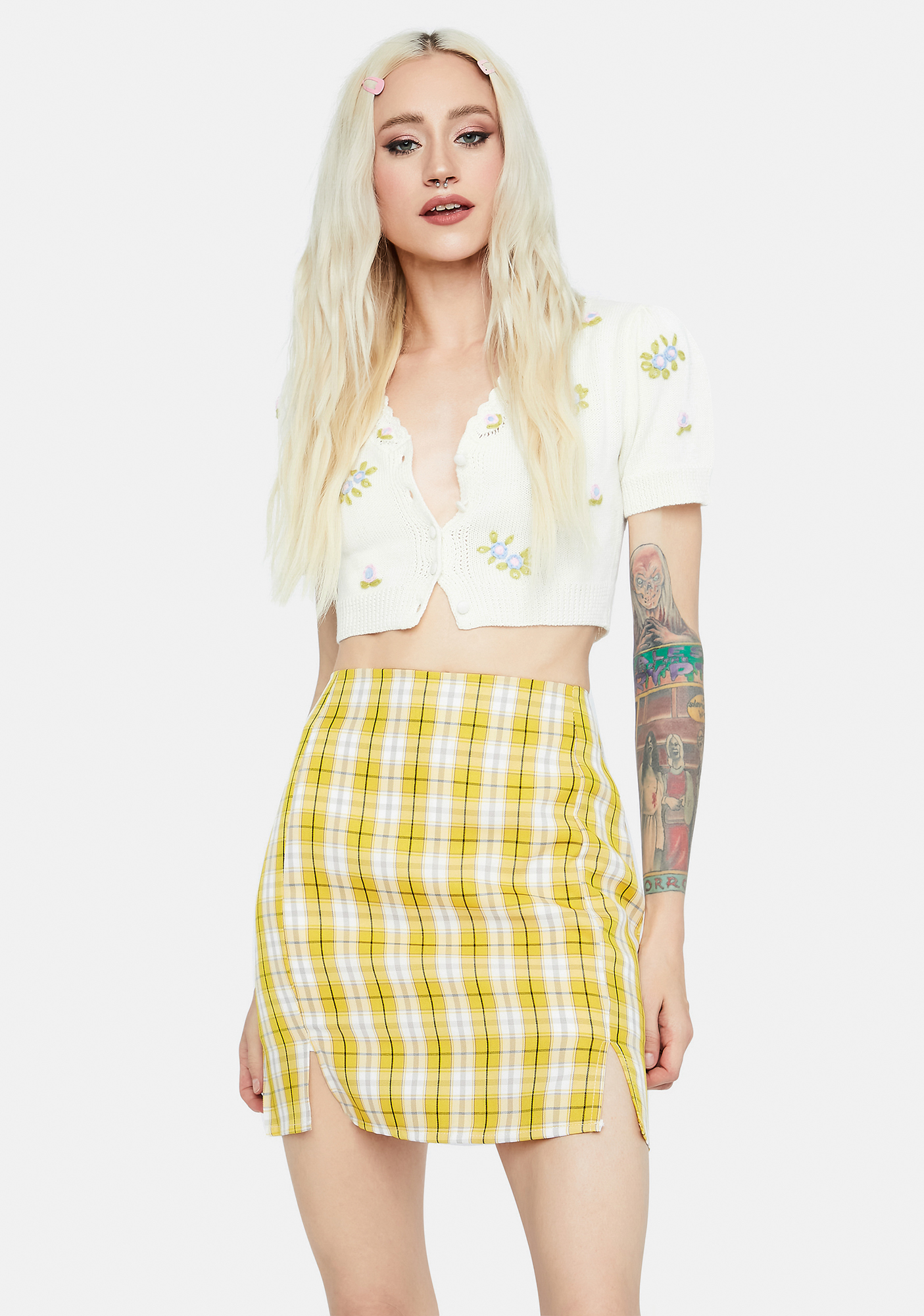 yellow plaid skirt dolls kill