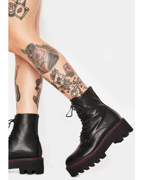 lamoda black chunky platform chelsea boots