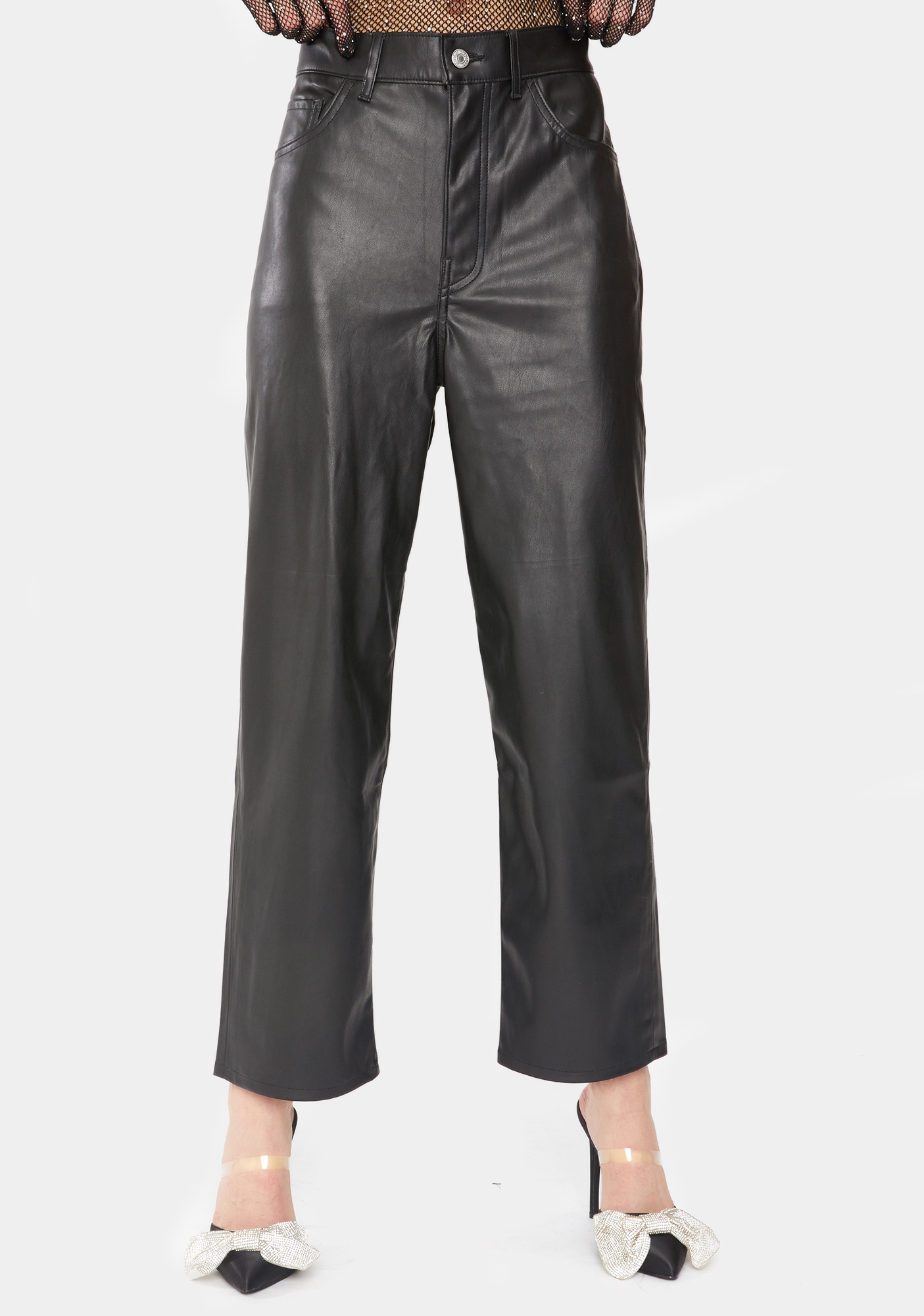 Levis Night Faux Leather Ribcage Pants | Dolls Kill