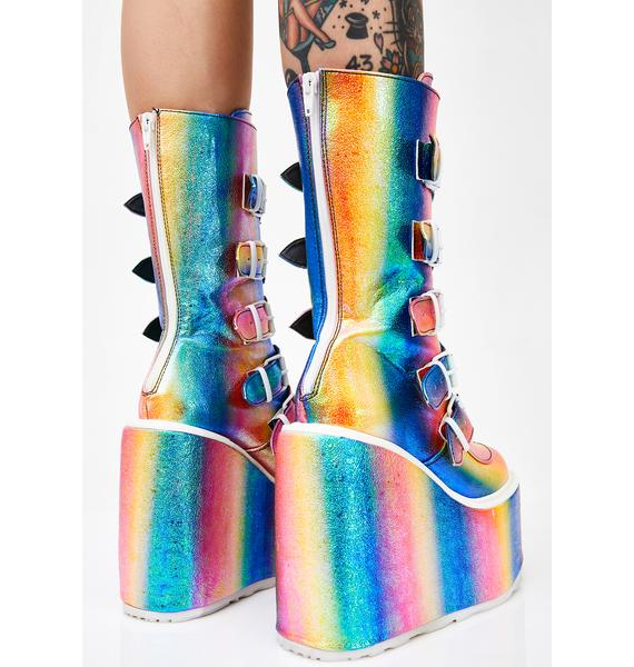 pink demonia trinity boots