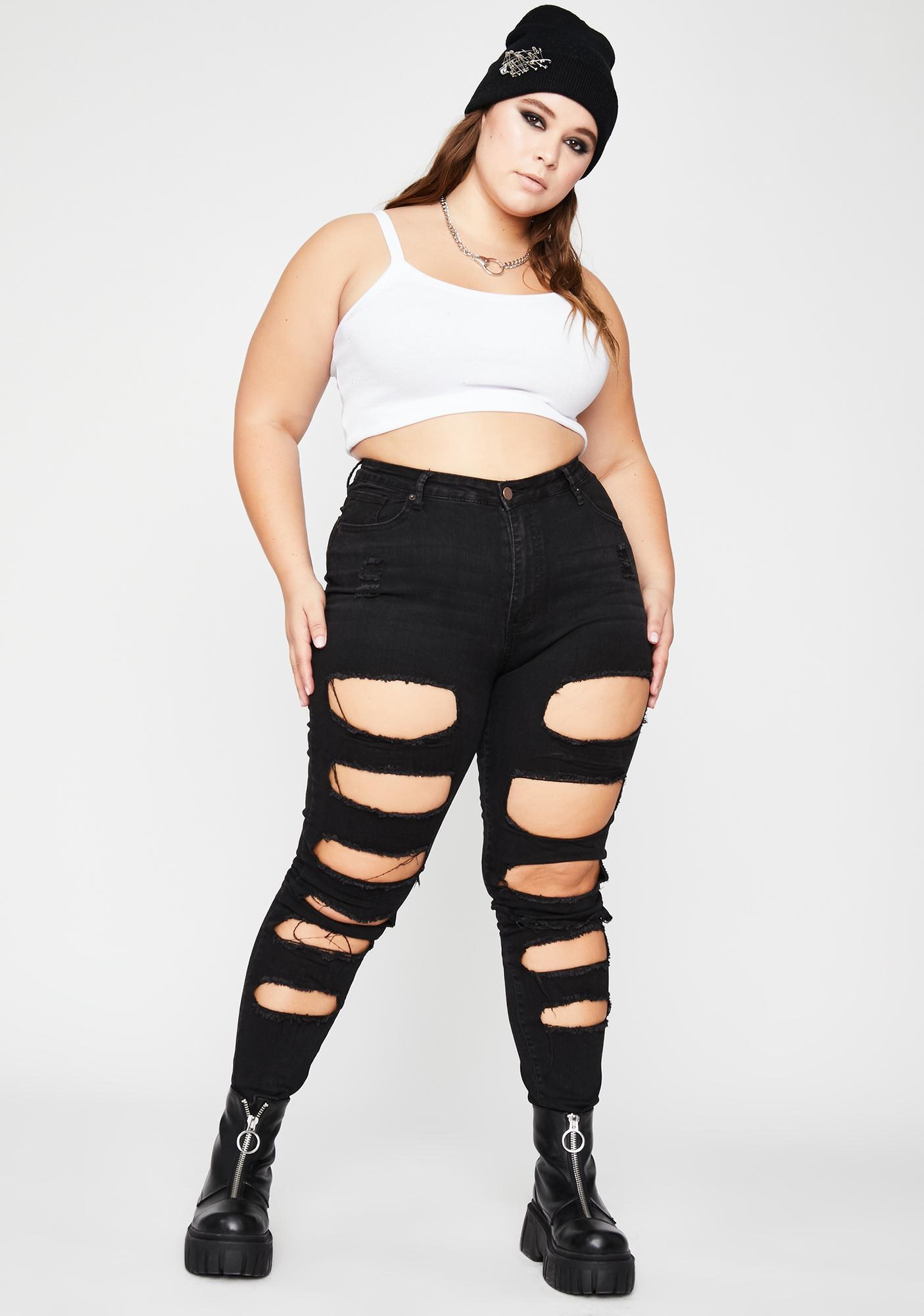 baggy ripped jeans plus size