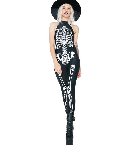 Sexy Skeleton Bodysuit Costume Set | Dolls Kill