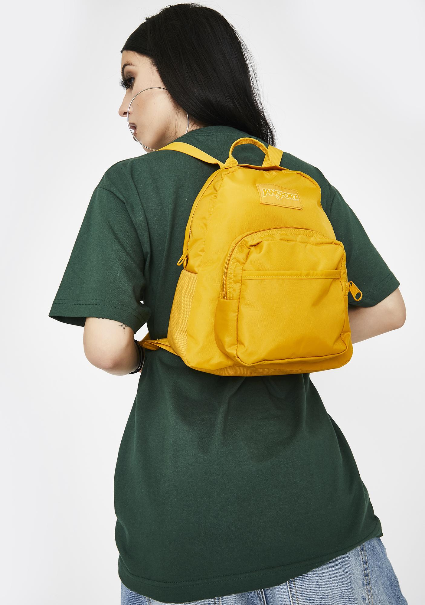 mustard yellow mini backpack