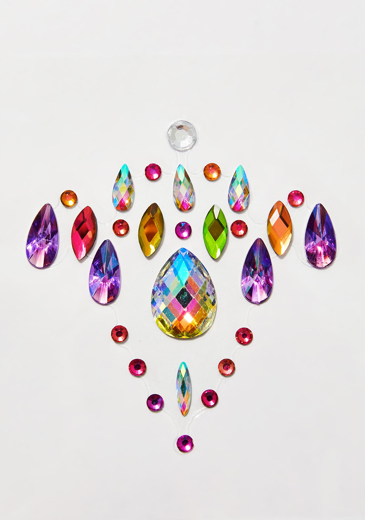 Rainbow Rhinestone Face Gems Dolls Kill