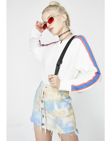 Candy Clouds Denim Skirt