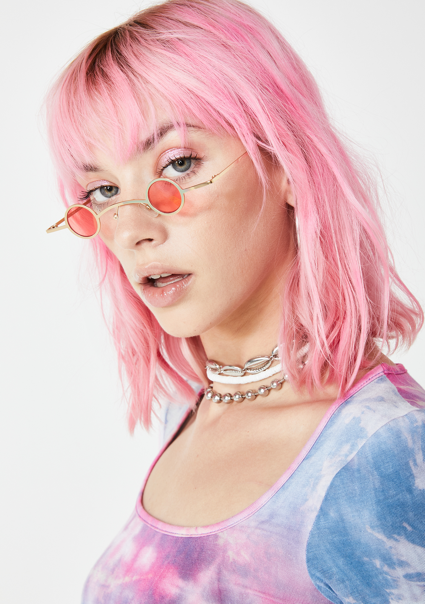 tiny pink sunglasses