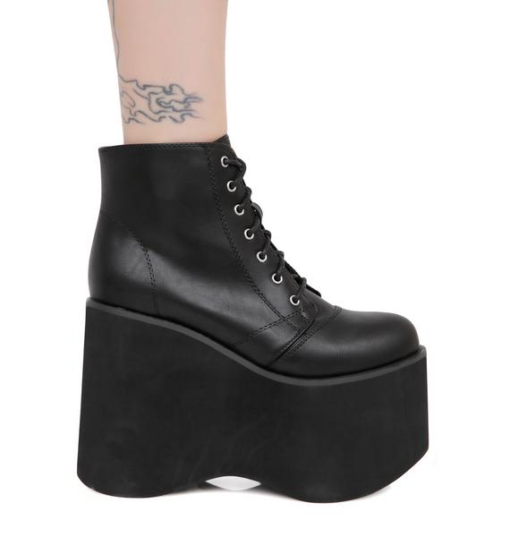 Platform Lace Up Black Boots Dolls Kill