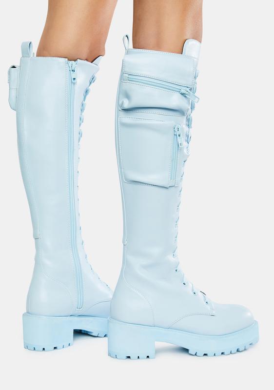 powder blue booties